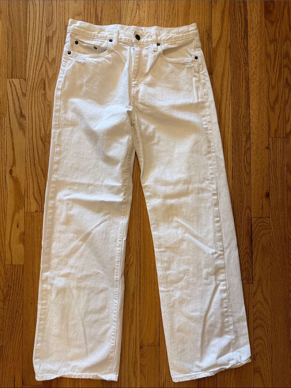 Simon Miller Classic White Straight-Leg Jeans wide leg Latta